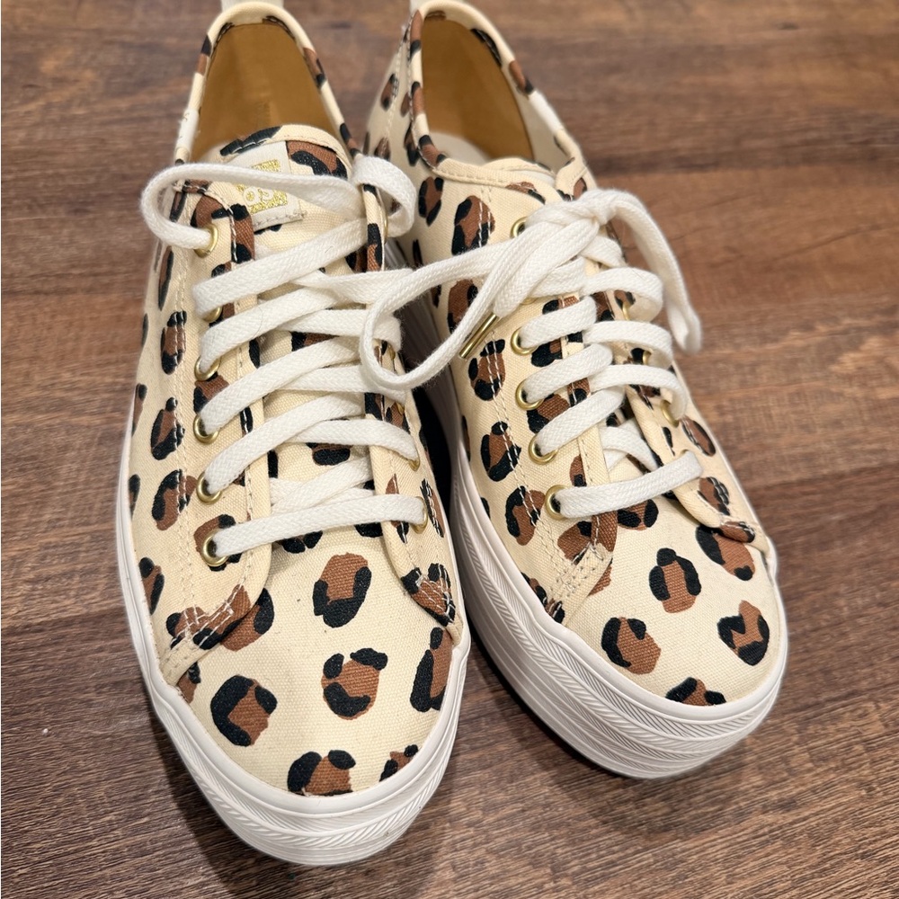 Keds Leopard Print Canvas Sneakers